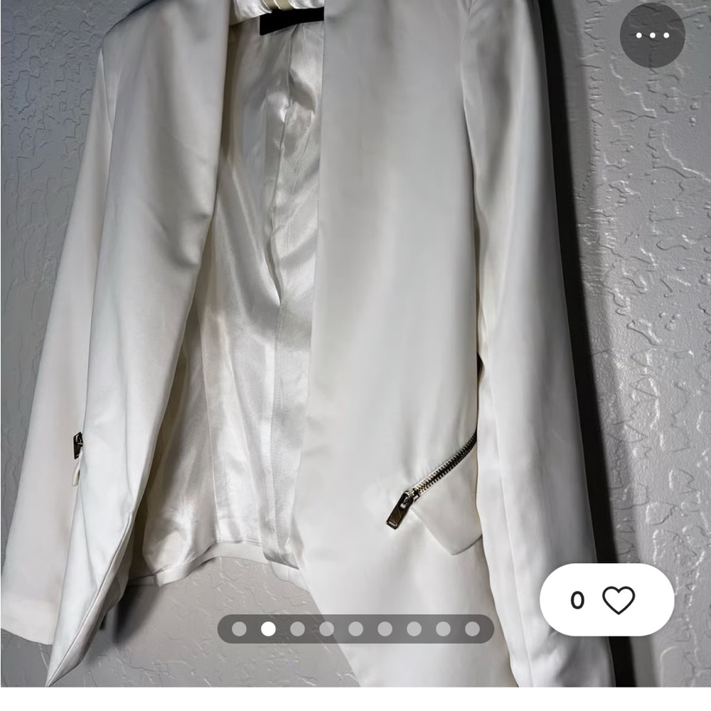 ZARA BASIC - Open front Blazer with Zipper Accents